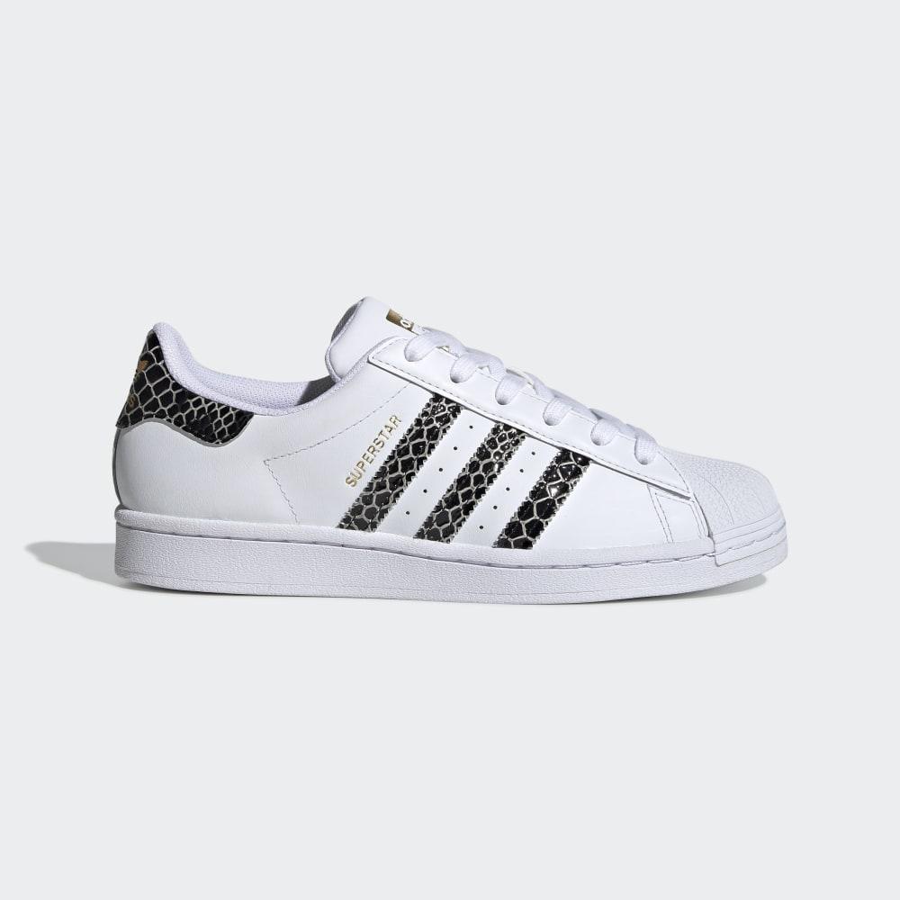 Adidas Women's Superstar Shell Toe Originals Shoes White/Black/Gold Metal Ireland FV3294